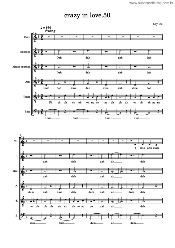 Partitura da música Crazy In Love – Beyoncé [Fifty Shades Of Grey Remix]